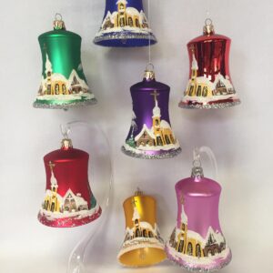 Malované vánoční zvonky 9cm